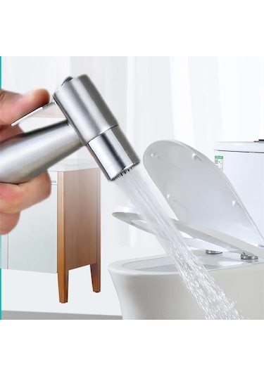 Valkyrie Paslanmaz Çelik Tuvalet Musluk Lavabo Bide Seti Kademeli Jet Püskürtme Spiral Hortum Kolay Montaj