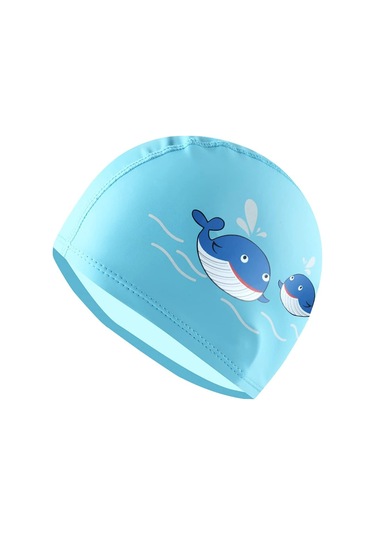 6-12 Yaş Çocuklar İçin Yüzme Boneleri, Balina Desenli, Pu Yüzme B Mavi