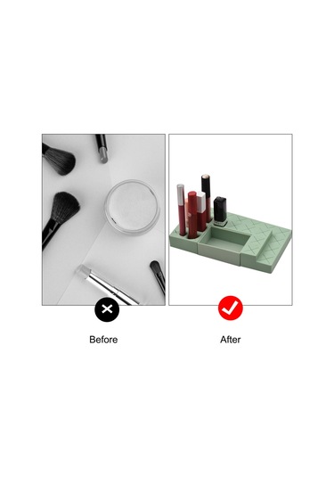 Mufunye Kozmetik Saklama Kutusu, Silikon, Yeşil