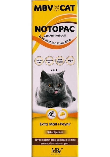 Mbv Cat Notopac Paste Kedi Tüy Yumağı Önleyici Macun 50 G