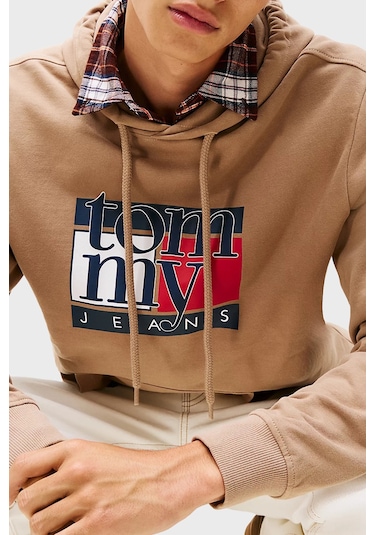 Tommy Jeans Erkek Sweat Dm0dm22092 Afe Bej Bej