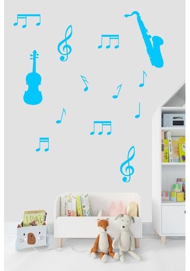 Müzik Ve Notalar Dekortaif Duvar Sticker