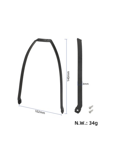Xiaomi Elektrikli Scooter İçin 4 Pro Anti-sıçrama Abs Arka Çamurluk + Metal Destek Braketi