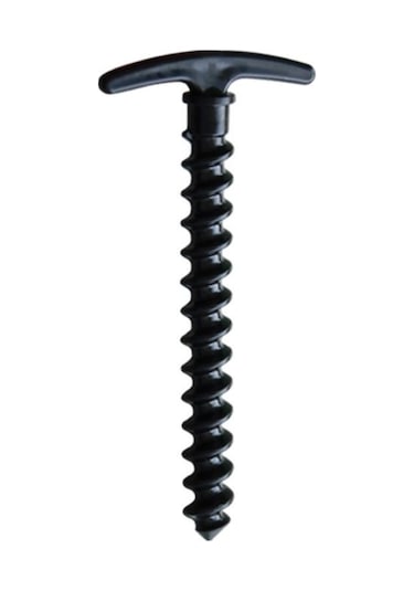 5 Adet Zemin Desteği Kamp Çadır Kazıkları Çubuklar Zemin Çivileri Vidalı Spiral Çadır Kazığı Dış Mekan Siyah