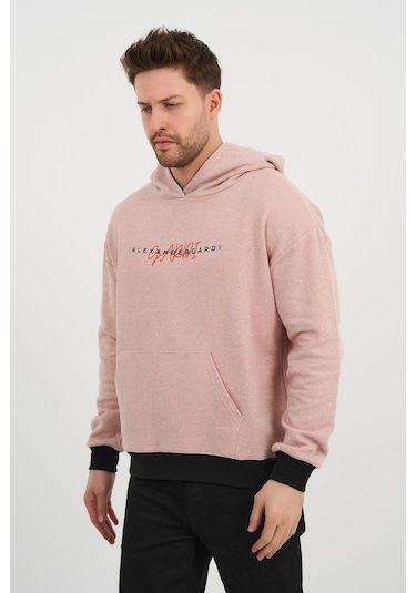 Alexandergardı Özel Unisex Baskılı Kapüşonlu Kanguru Cepli Sweatshirt Unx-0017602 Kırmızı
