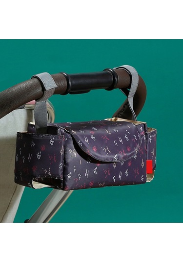 Xindoker "pratik Ve Büyük Kapasiteli Bebek Arabası Çantası - Su Geçirmez, Çok Bölmeli, Bardak Tutuculu" Siyah