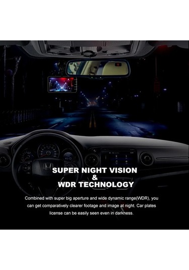 Createtech Araba Hd 1080p Dash Kamera, Dokunmatik Gece Görüş, Kamera Araba Dvr Only Kullanıcı Yönlendirmeli Dashcam-b12