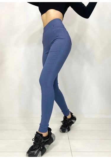 Natasha Beautıful Lastikli Jegging / Tüysüz 57213471 Açık Mavi