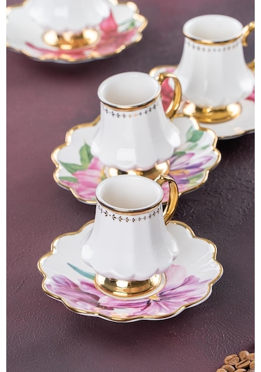 Acar Sofiya 6 Kişilik Kahve Fincanı Takımı - 90 Ml
