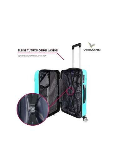 Vegmann Vela Su Yeşili Orta Boy Valiz Su Yeşili