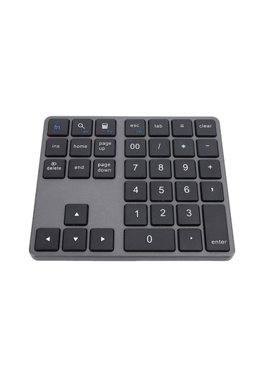 Yuntech01 35 Tuşlu Kablosuz Sayı Klavyesi - 2.4g + Bt5.0/3.0 Bağlantı, 350mah Dahili Batarya, Abs Malzeme, Mac/windows Uyumlu Gri
