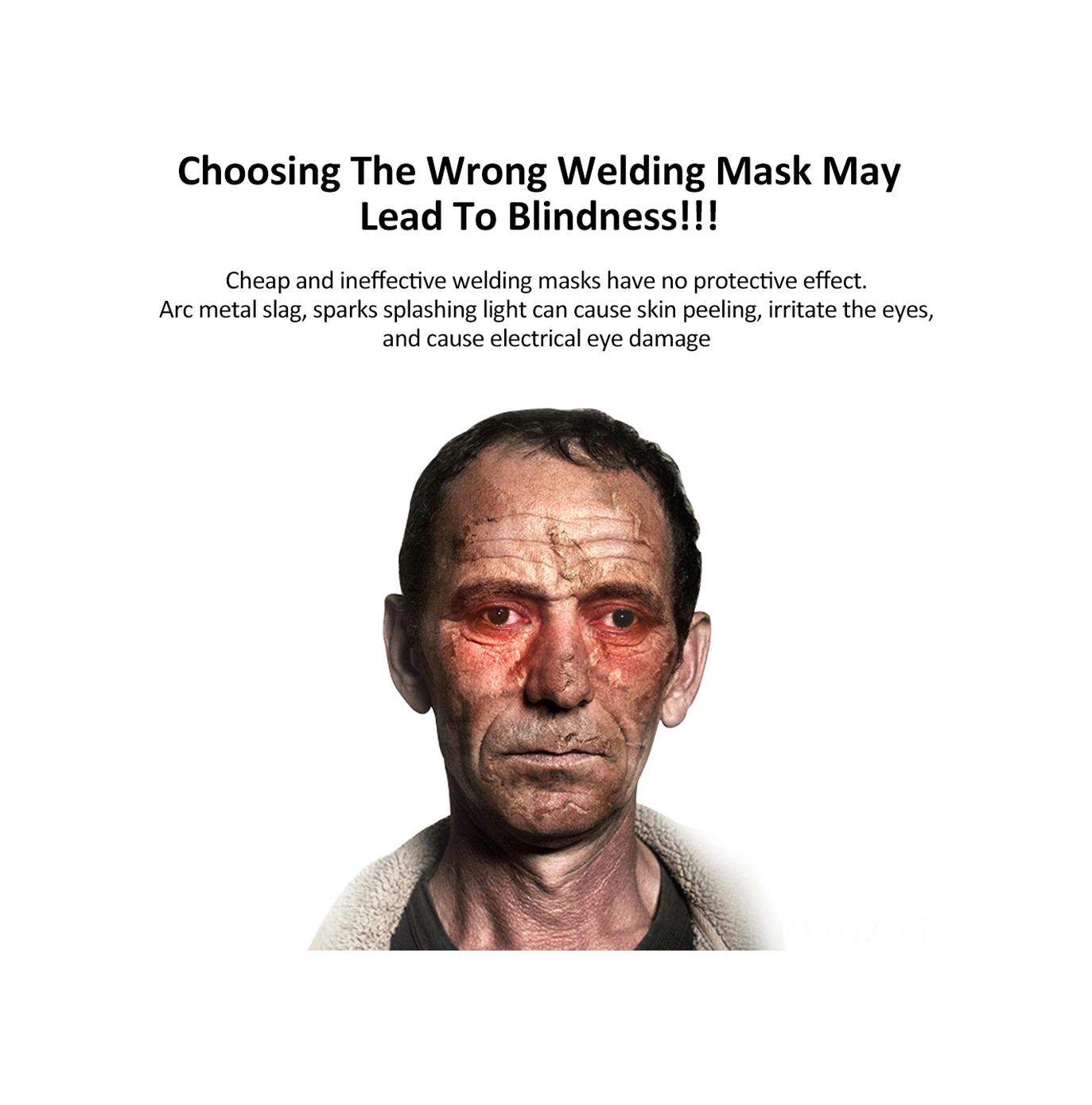 Yuntech01 Küçük Boy Siyah Elektrik Kaynaklı Korumalı Maske, İki Katlı Lens Göz Ve Parlak Işık Koruması, Pc Malzeme Isı Dayanıklı