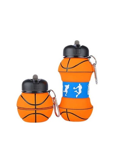 Maoyaya Katlanabilir Futbol/basketbol Şişesi, Çocuk/öğrenci Silikon Su Şişesi