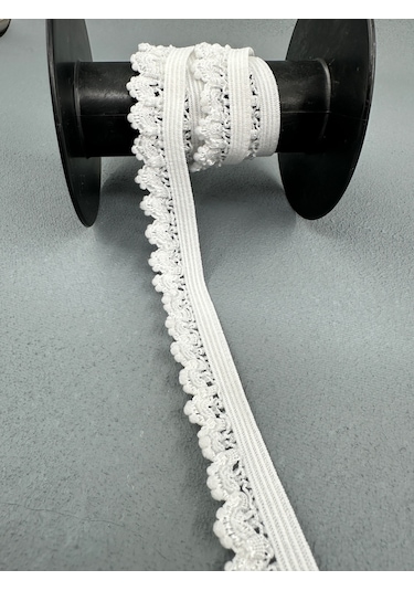Paşateks-1.5 Cm İç Çamaşır Lastiği-beyaz-desenli-beyaz