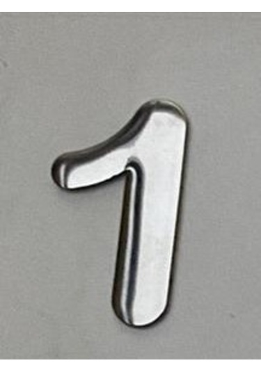 Kapı Numarası Krom Metal 4.2Cm No 1 Yapişkanli
