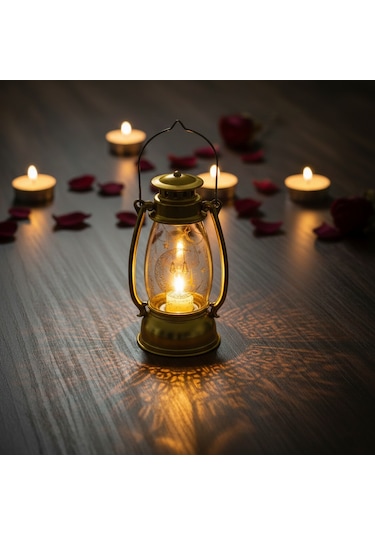 Ramazan Temalı Gold Gaz Lambası Led Işık Diğer