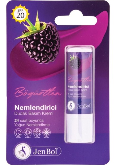 Jenbol Lip Balm Nemlendirici Dudak Bakım Kremi Böğürtlen Spf 20 5 Gr