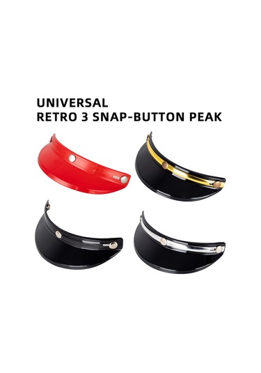 Teltree Motorsiklet Kaskı Güneş Koruyucu Ünlü Tipi Üç Kanca Desenli Pc Materyalli Kask Şapka Siyah