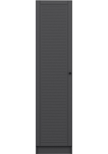 Minar Kale 1 Kapaklı Dolap Mebran Panjur 210cm - Antrasit/antrasit - Askılıklı Antrasit