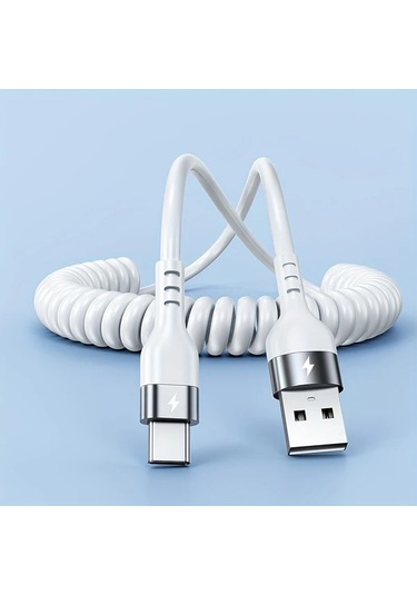 Oldfriend 66w 5a Usb Type-c Hızlı Şarj Kablosu Samsung Uyumlu S23 S21 Xiaomi 13 Huawei Oppo Android Telefon Aksesuarları Beyaz 1m