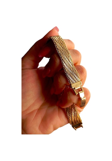 14k Gold Renkli Vip Seri Hasır Bileklik Gold