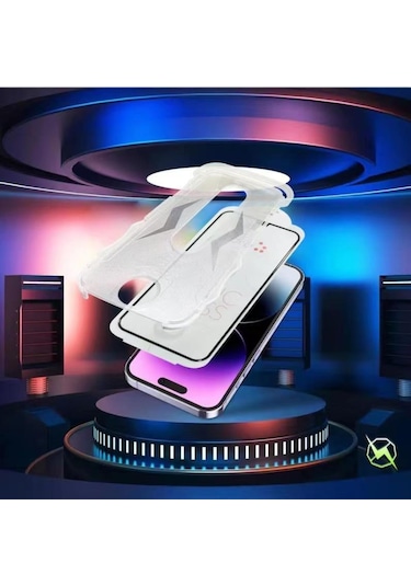 Kilifone - İphone Uyumlu İphone 14 Pro Max - Ekran Koruyucu Kolay Uygulama Aparatlı 5d Magic Cam Ekran Koruma