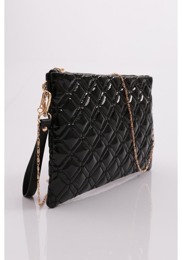 Dgn 4004 Kadin Baklava Dilimi Desenli Çanta 4004-2337-R1645 Siyah