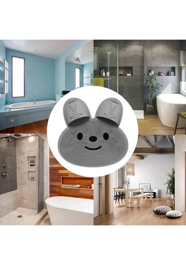Kaymaz Tavşan Silikon Banyo Duş Ayak Masaj Mat