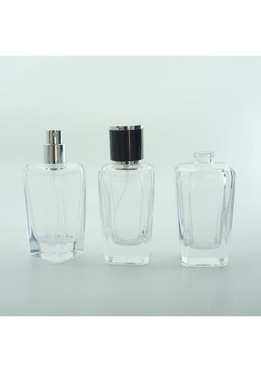 Parfüm Şişesi 50 Ml 5 Adet Konik Prizma Kolay Kapama Boş Şişe