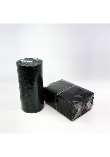 Dentreal Avrupa Rulo Hasta Önlüğü ve Tabla Örtüsü Takım Siyah