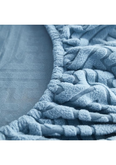 Gri Peluş Kanepe Koltuk Kılıfı Oturma Odası İçin Köşe Kanepe Seti Plus L 3 Seater