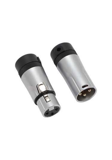 Fosenze 3 Pin Mini Xlr Bağlayıcı Erkek+dişi - Altın Kaplama, 90 Açı Ayarlanabilir, 3.0-6.5mm Kablolar İçin Soudajlı Mikrofon/dmx Adaptörü