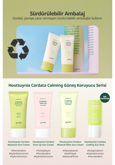Mineral Filtreli Güneş Kremi Goodal Houttuynia Cordata Calming Mineral Filter Sun Cream Spf50+pa++++