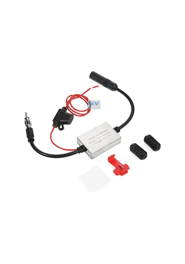 Xindoker 12-24v Araç Fm Radyo Sinyal Güçlendirici, Metal Kasa, Gürültü Engelleme, 88-108 Mhz, 25-30dbi Kazanç, Araba/pikap/kamyon Uyumlu Aıps060300