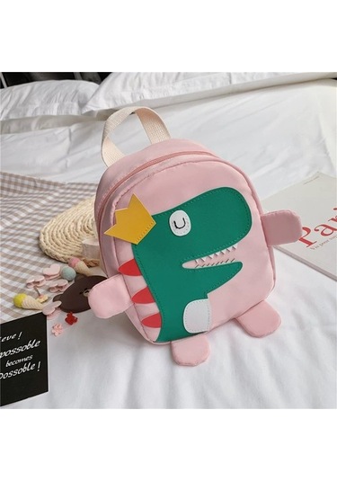 Karikatür Çocuklar Sırt Çantası Mini Anaokulu Schoolbag Peluş Dinozor Sırt Çantası Çocuk Okul Çantası Kız Erkekler Sırt Çantası Fvqu4y Pembe