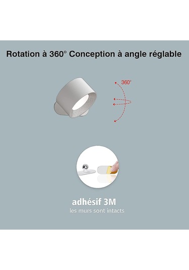 Usb Şarj Portlu Dokunmatik Led Duvar Lambası 3 Parlaklık Seviyesi Diğer