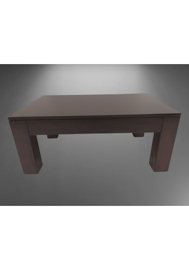 Orta Sehpa Küt Torna Model Ahşap Kayın Ayak Mdf Parlak Ceviz Tabl