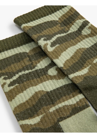 Koton Kamuflaj Çorap Soket Haki 4wam80363aa 4WAM80363AA876 Haki