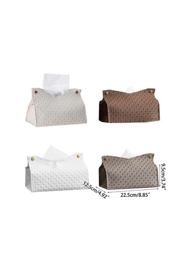 Dekoratif Dikdörtgen Mendil Kutusu-kılıf Pu Deri Mendil Düzenleyici Tutucu Banyo Modern Mendil Kutusu Tutucu Ofis