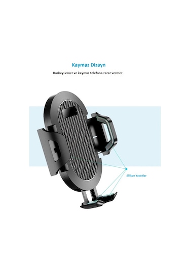 Blue Spectrum H-xp326 Ekstra Güçlü Vantuzlu Araç İçi Telefon Tutucu Siyah