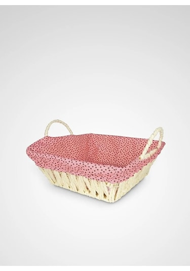 Hasırlı Bezli Ekmek Sepeti Dikdörtgen Renkli -8822 Diğer