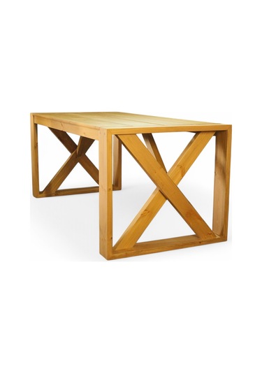 Neiwel Garden Mora Doğal Ahşap Bahçe Yemek Masası-80-140 Açık Ceviz