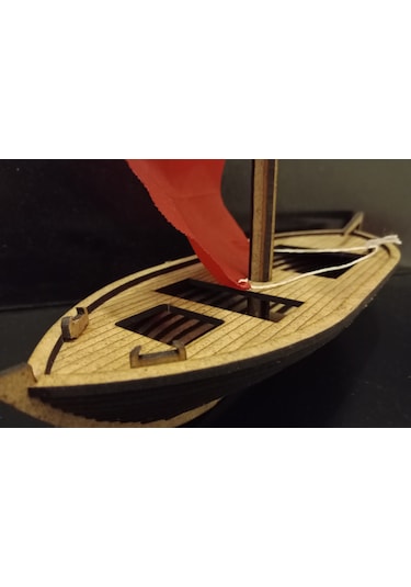 TLR hobi 3d Balıkcı Teknesi Lazer Kesim Ahşap Maket