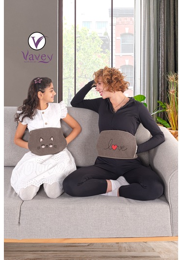 Yeni Nesil Sıcak Soğuk Regl Kemeri Kedicik Kahve