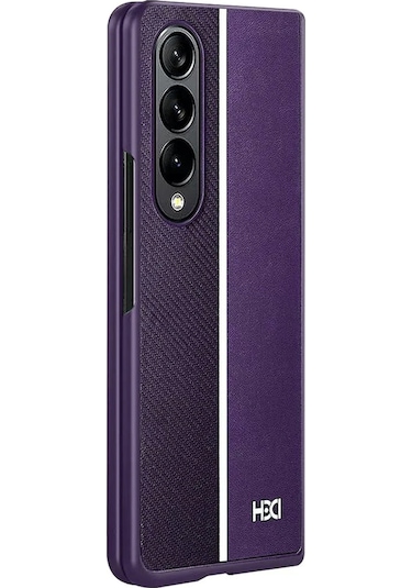 Samsung Galaxy Z Fold 4 Kılıf Hbc-155 Lizbon Kapak - Derin Mor