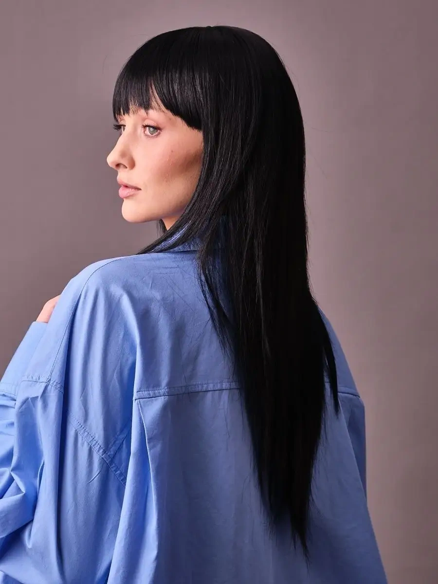 Riota Karnaval Peruğu Uzun Düz Saç, Siyah, 1 Adet 152973211 Siyah