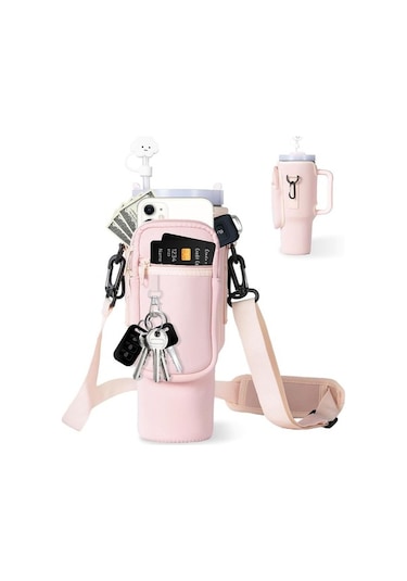 Trendooze Yalıtımlı Su Stanley Şişesi Kapağı Çantası Bardak 001 Bj Altın