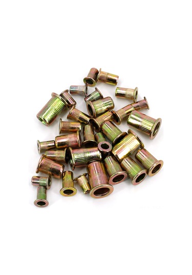 Ximistore9 Kkmoon Çelik Düz Başlı Çekme Somun Seti - 300 Parça M3/m4/m5/m6/m8/m10/m12