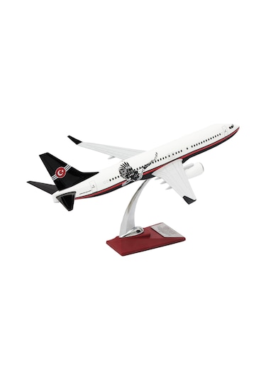 Zekupp Boeing 737-800 1/100 Ölçek Siyah Beyaz Kartal Tasarım Maket Uçak Uck0169