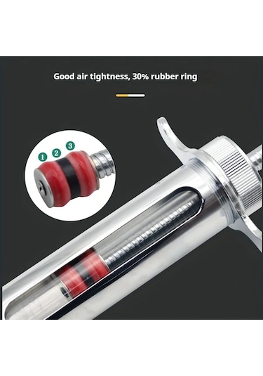 Fochsia Metal 20g Paslanmaz Çelik Veteriner Şırınga Hızlı Bağlantı Büyük Hayvan